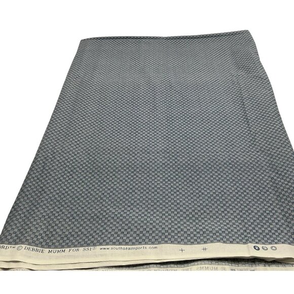 Debbie Mumm For SSI "Mumms the Word" 3 Yards x 44" Wide Blue, Lighter Blue Check - Picture 1 of 12